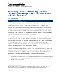 Addressing Barriers to Online Applications: Can