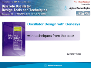 Oscillator Design with GENESYS