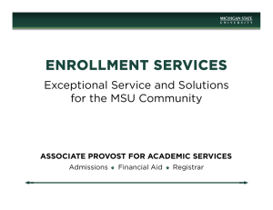 enrollment services - Michigan State University
