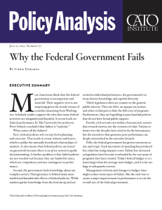 Why the Federal Government Fails