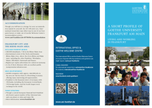 a short profile of goethe university frankfurt am main