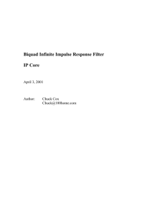 Biquad Infinite Impulse Response Filter IP Core