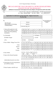 Application Form - SJM Institute of Technology