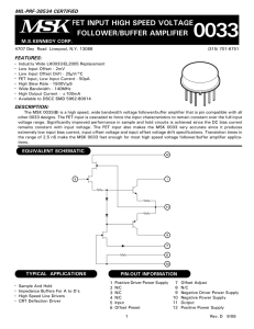 fet input high speed voltage follower/buffer amplifier