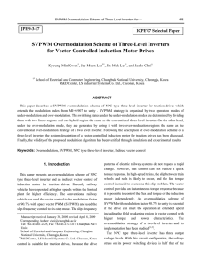 SVPWM Overmodulation Scheme of Three