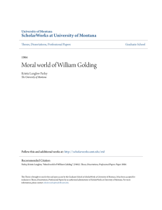 Moral world of William Golding - ScholarWorks