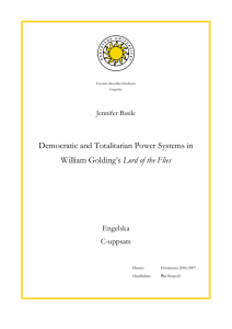 Democratic and Totalitarian Power Systems in William Golding`s