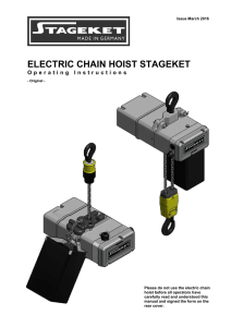 electric chain hoist stageket