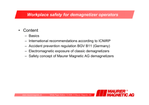 white paper workplace safety for demagnetizer operators