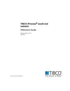 TIBCO iProcess swutil and swbatch Reference Guide