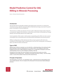 Model Predictive Control for SAG Milling in Minerals Processing