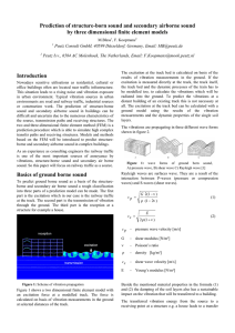 Prediction of structure-born sound and secondary airborne sound by