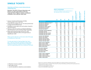 single tickets - Metropolitan Opera