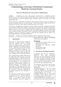 A Methodology to Develop a Distribution Transformer Model for