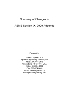 ASME Section IX 2000 Addenda