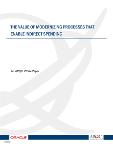 the value of modernizing processes that enable indirect
