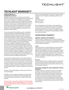 techlight warranty