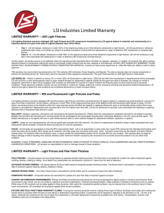 LSI Industries Limited Warranty
