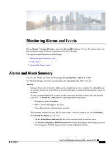 Monitoring Alarms and Events