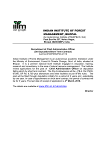 ADVT FOR CAO 2016 - Indian Institute of Forest Management