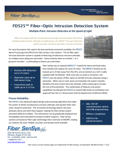 FD525™ Fiber-Optic Intrusion Detection System