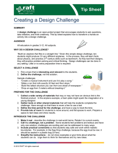 Creating a Design Challenge