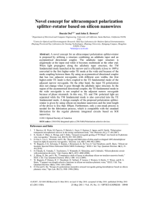 Novel concept for ultracompact polarization splitter
