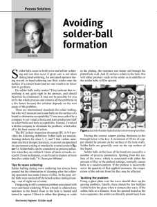 Avoiding solder-ball formation