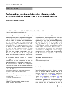 Agglomeration, isolation and dissolution of commercially