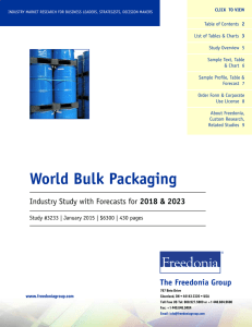 World Bulk Packaging - The Freedonia Group