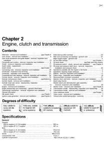 Chapter 2 Engine, clutch and transmission