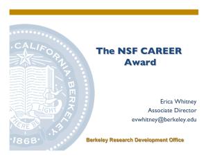 The NSF CAREER Award