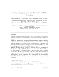 A Study of Subgroup Discovery Approaches for Defect Prediction