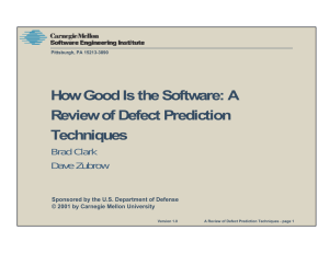 How Good is the Software - Software Engineering Institute