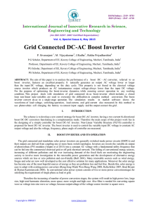 Grid Connected DC-AC Boost Inverter