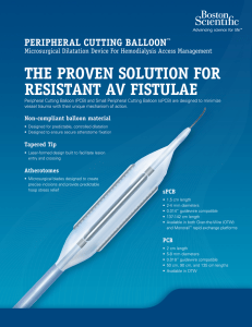 Peripheral Cutting Balloon Brochure