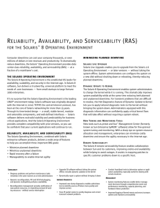 RELIABILITY, AVAILABILITY, AND SERVICEABILITY (RAS)
