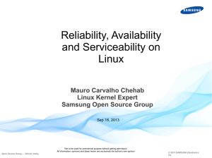 Reliability, Availability and Serviceability on Linux