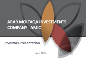 ARAB MOLTAQA INVESTMENTS COMPANY