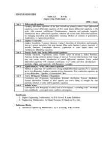 Text Books 1. Higher Engineering Mathematics, by BS Grewal