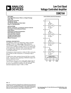 SSM2164 Low Cost Quad Voltage Controlled Amplifier