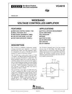 Wideband Voltage Controlled Amplifier (Rev. A