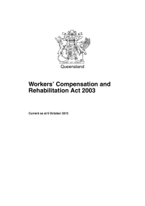 Workers` Compensation and Rehabilitation Act 2003