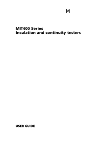 MIT400 Series Insulation and continuity testers