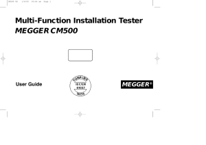 Multi-Function Installation Tester MEGGER CM500