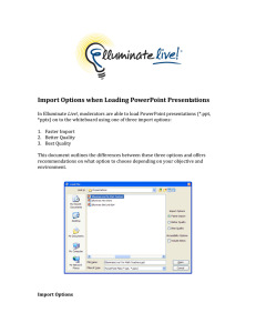 Elluminate Live! Whiteboard Import Options