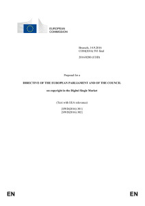 EUROPEAN COMMISSION Brussels, 14.9.2016 COM(2016) 593