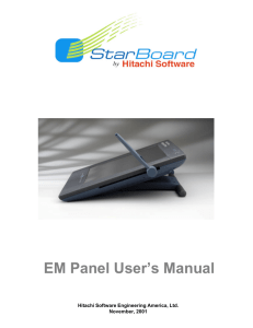 EM Panel User`s Manual