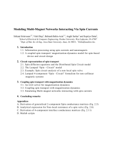 Modeling Multi-Magnet Networks Interacting Via Spin