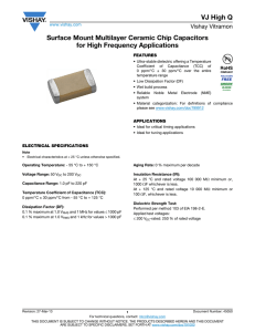 VJ High Q Surface Mount Multilayer Ceramic Chip